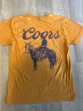 Coors Men’s Short Sleeve Tee in Vintage Orange with Graphic